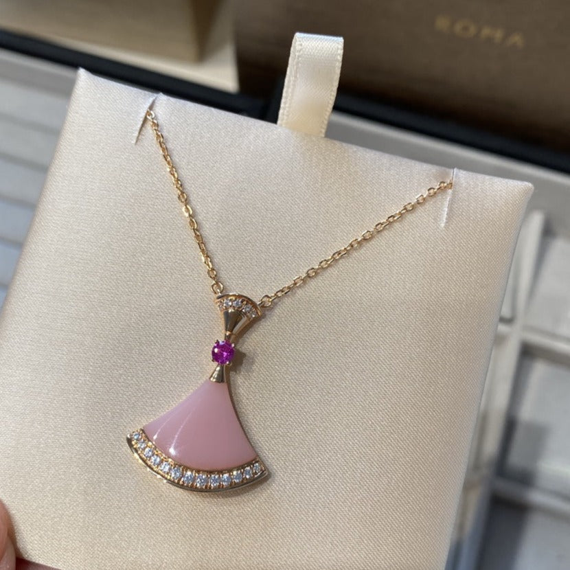 [⭐Clover Jewelry]DREAM NECKLACE PINK OPAL