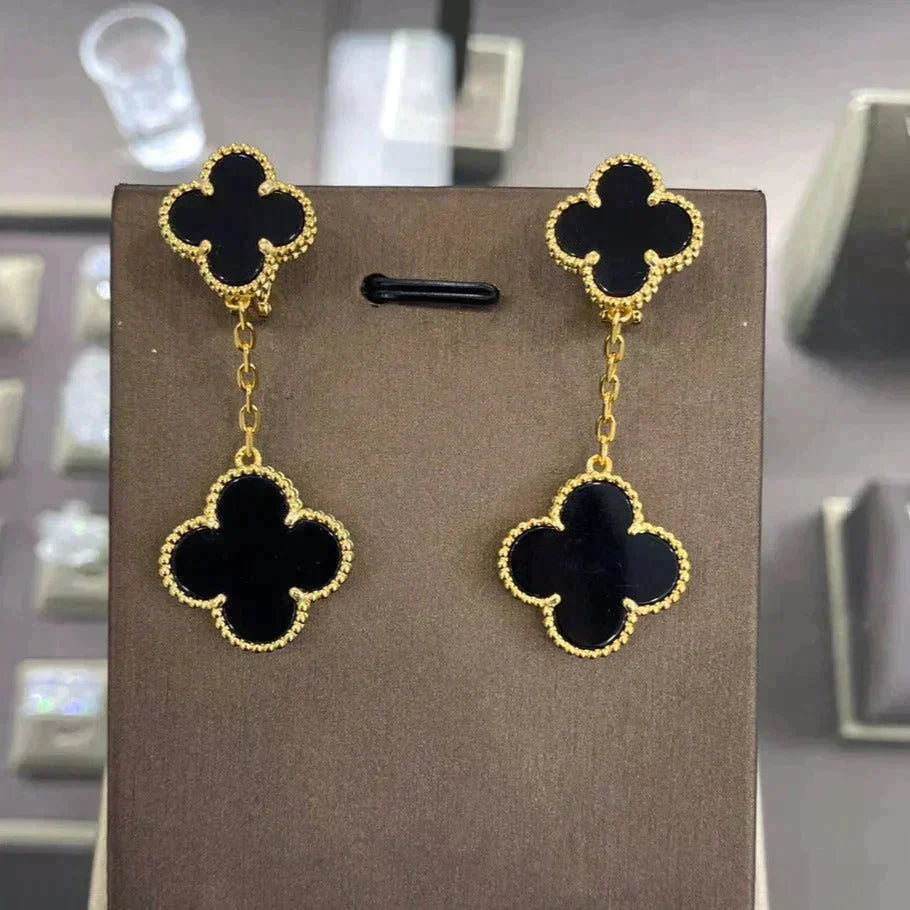 [⭐Clover Jewelry]CLOVER 2 MOTIFS  EARRINGS (MULTIPLE CHOICESC