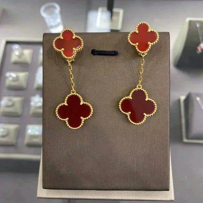 [⭐Clover Jewelry]CLOVER 2 MOTIFS  EARRINGS (MULTIPLE CHOICESC