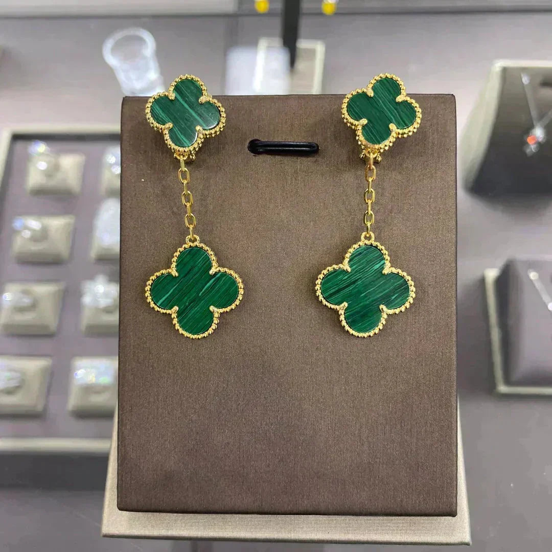 [⭐Clover Jewelry]CLOVER 2 MOTIFS  EARRINGS (MULTIPLE CHOICESC