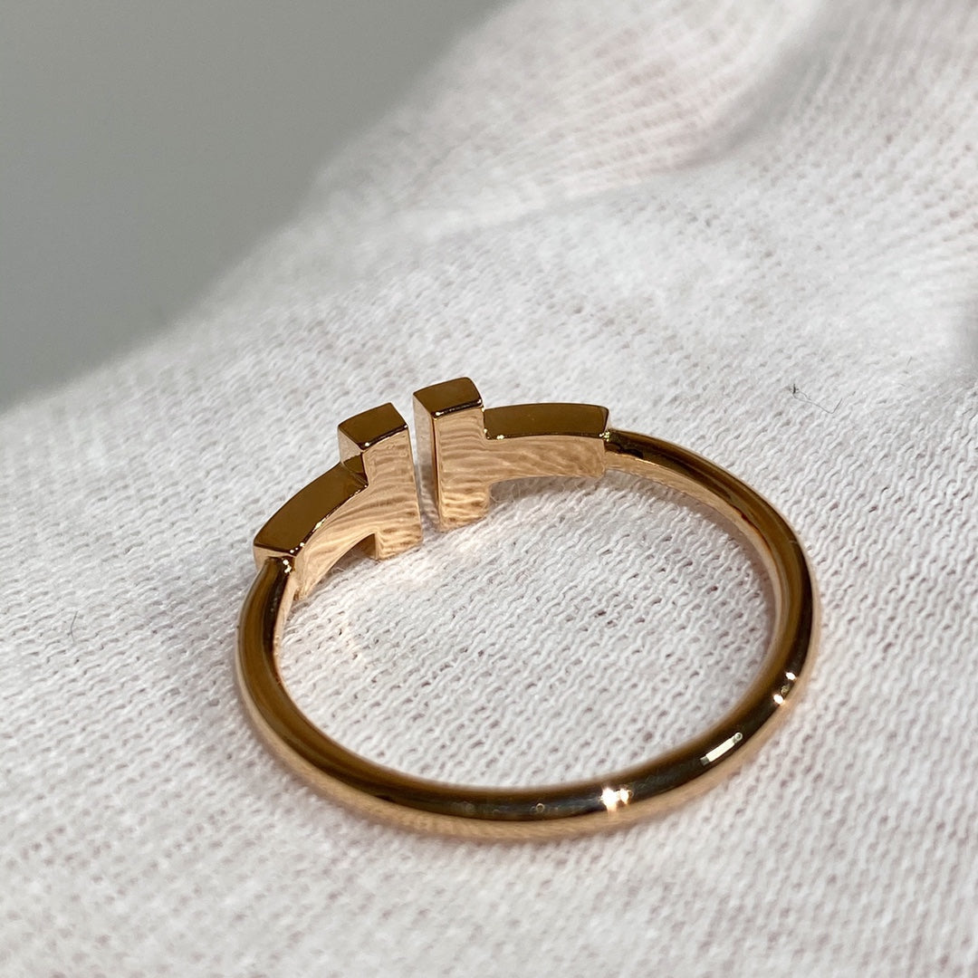 [Clover Jewelry] WIRE RING DIAMOND PINK GOLD