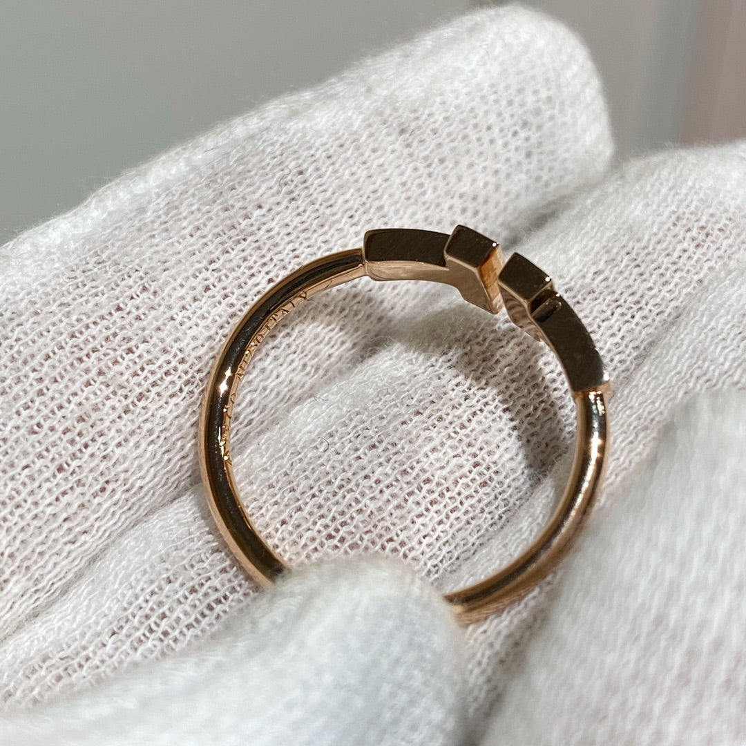 [Clover Jewelry] WIRE RING DIAMOND PINK GOLD