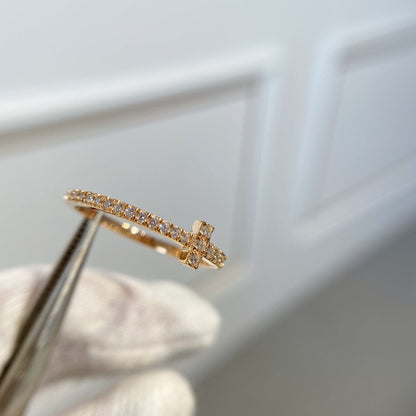 [Clover Jewelry]T RING DIAMOND PINK GOLD