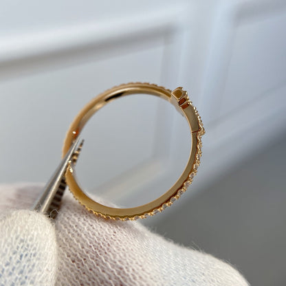 [Clover Jewelry]T RING DIAMOND PINK GOLD
