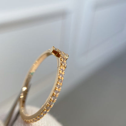 [Clover Jewelry]T RING DIAMOND PINK GOLD