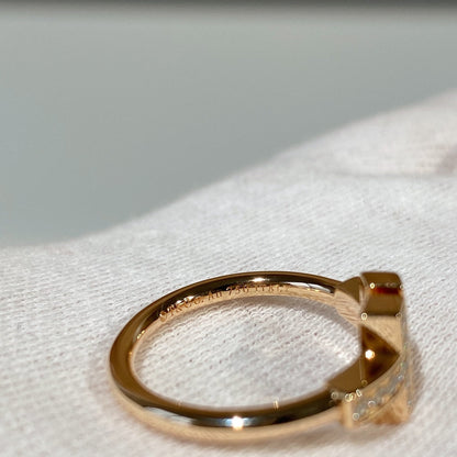 [Clover Jewelry]T WIRE MOP DIAMOND RING PINK GOLD