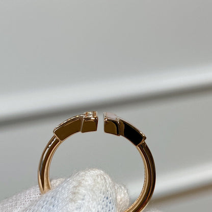 [Clover Jewelry]T WIRE MOP DIAMOND RING PINK GOLD