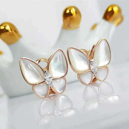 [⭐Clover Jewelry]BUTTERFLY MOP DIAMOND EARRINGS