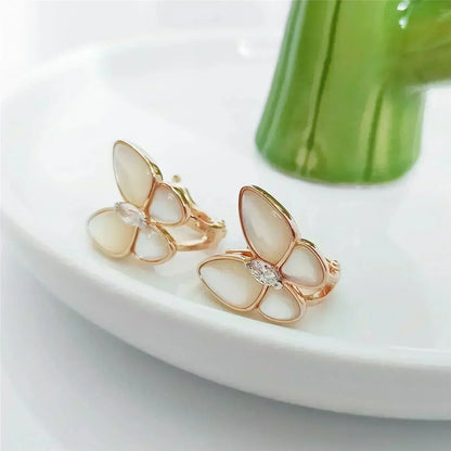 [⭐Clover Jewelry]BUTTERFLY MOP DIAMOND EARRINGS