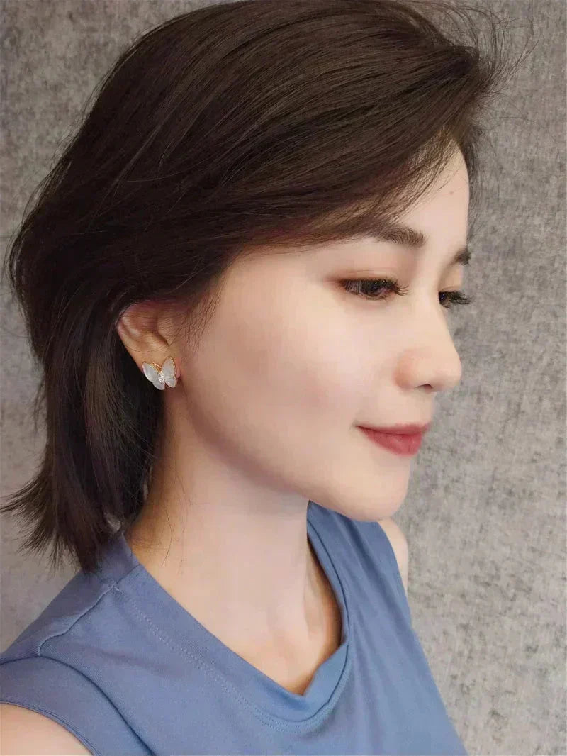 [⭐Clover Jewelry]BUTTERFLY MOP DIAMOND EARRINGS