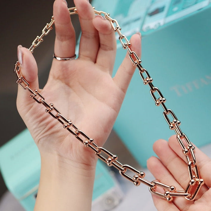 [Clover Jewelry]HARDWEAR LINK GOLD NECKLACE
