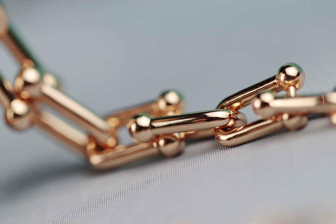 [Clover Jewelry]HARDWEAR LINK GOLD NECKLACE