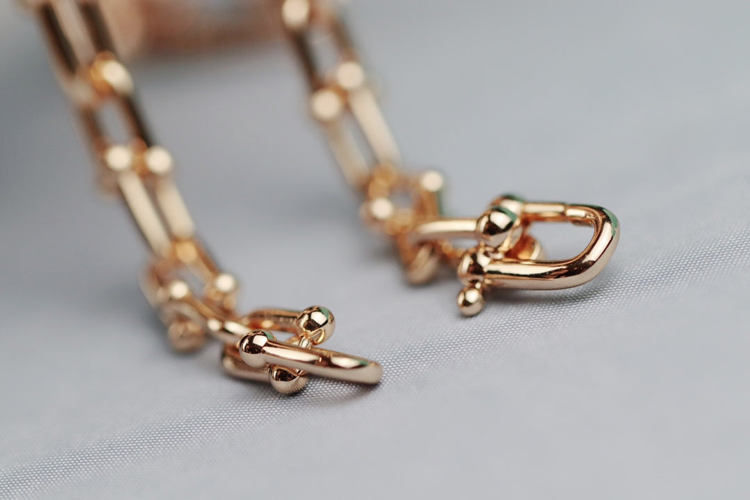 [Clover Jewelry]HARDWEAR LINK GOLD NECKLACE
