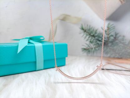 [Clover Jewelry]BIG SMILE PEDANT DIAMOND NECKLACE
