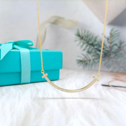 [Clover Jewelry]BIG SMILE PEDANT DIAMOND NECKLACE