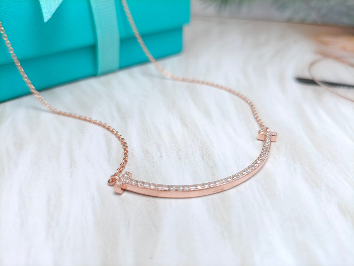 [Clover Jewelry]BIG SMILE PEDANT DIAMOND NECKLACE