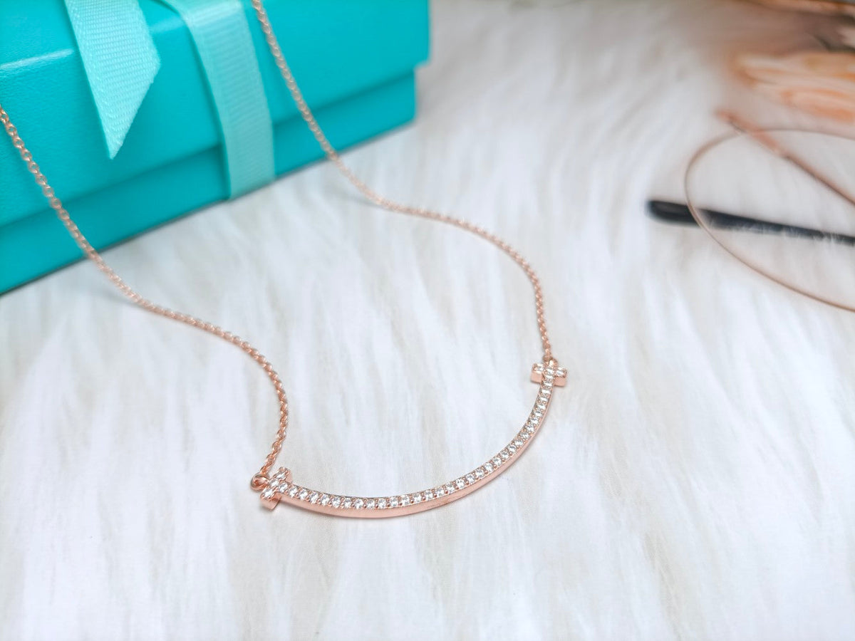[Clover Jewelry]BIG SMILE PEDANT DIAMOND NECKLACE