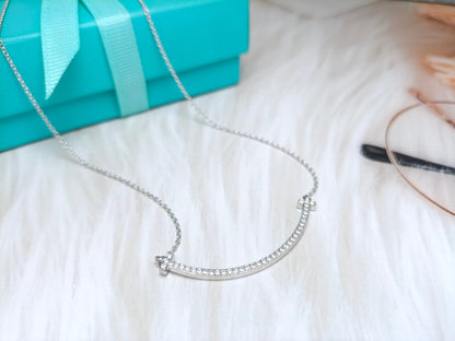 [Clover Jewelry]BIG SMILE PEDANT DIAMOND NECKLACE