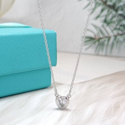 [Clover Jewelry]HEART BIG DIAMOND NECKLACE