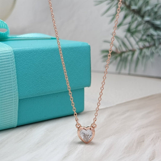 [Clover Jewelry]HEART BIG DIAMOND NECKLACE