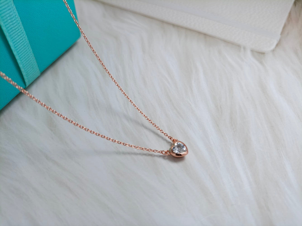 [Clover Jewelry]HEART BIG DIAMOND NECKLACE
