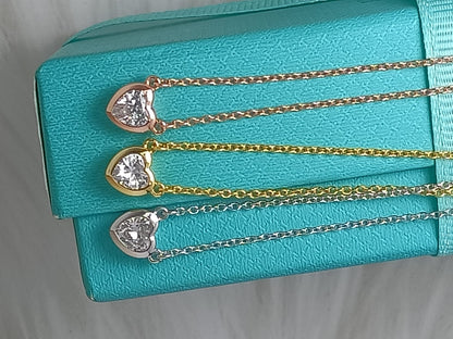 [Clover Jewelry]HEART BIG DIAMOND NECKLACE