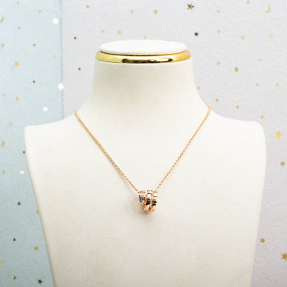 [⭐Clover Jewelry]SERPENTI PINK GOLD NECKLACE DIAMOND