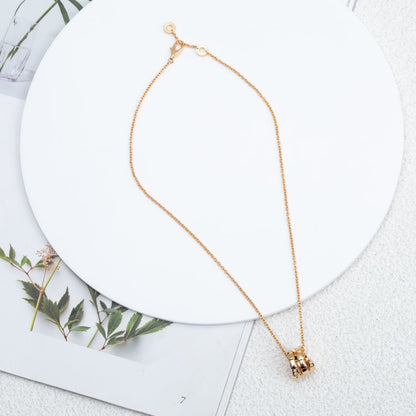 [⭐Clover Jewelry]SERPENTI PINK GOLD NECKLACE DIAMOND