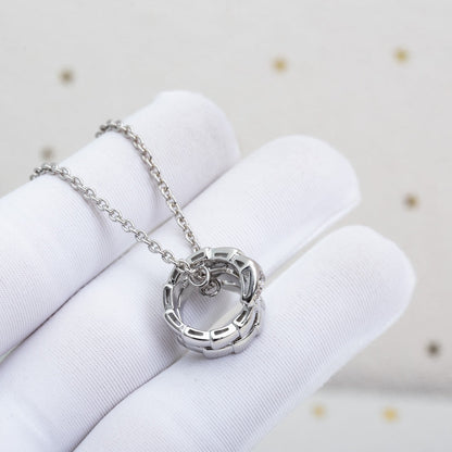 [⭐Clover Jewelry]SERPENTI SILVER NECKLACE DIAMOND