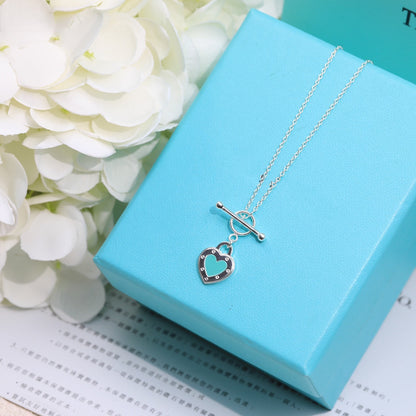 [Clover Jewelry]DOUBLE HEART BLUE NECKLACE