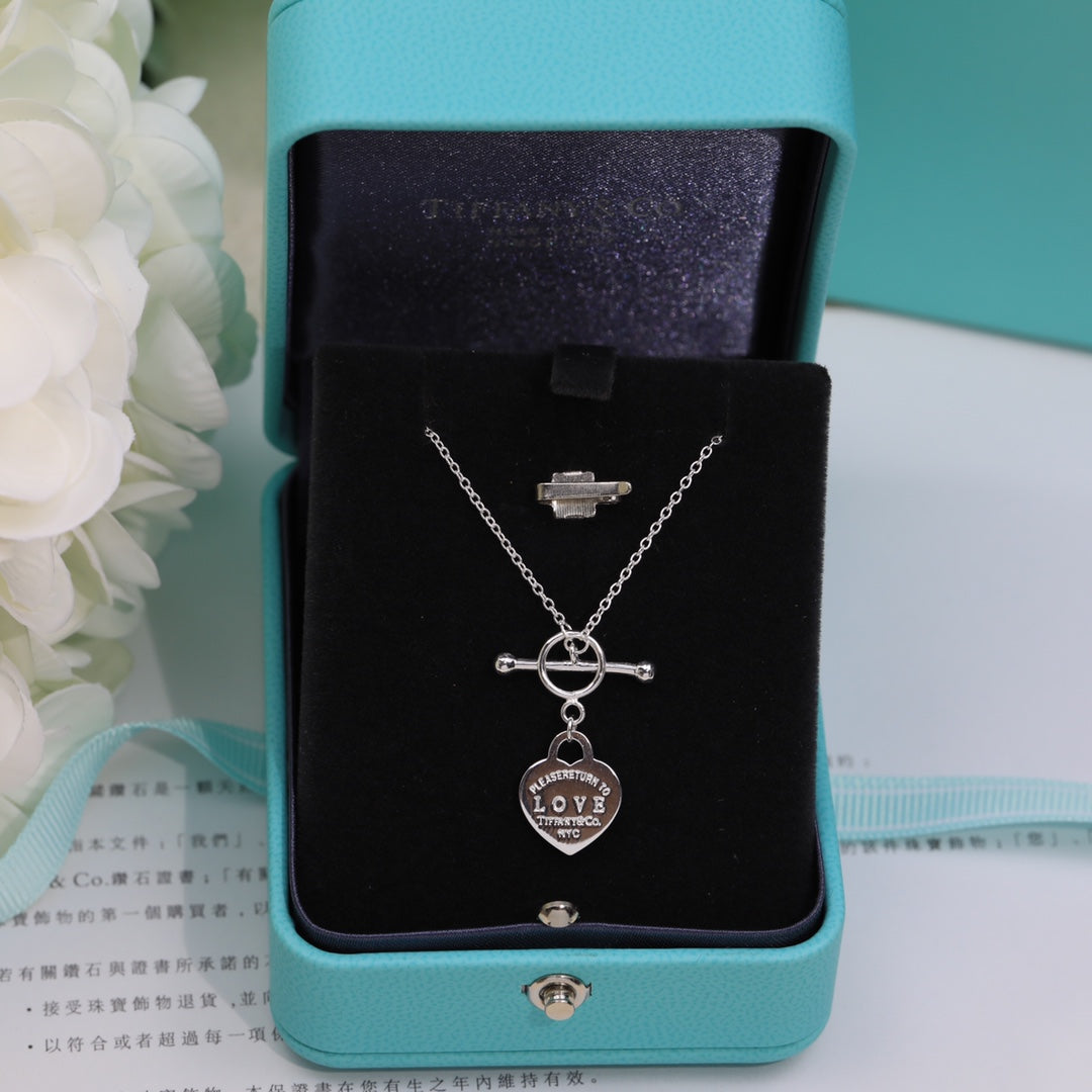 [Clover Jewelry]DOUBLE HEART BLUE NECKLACE