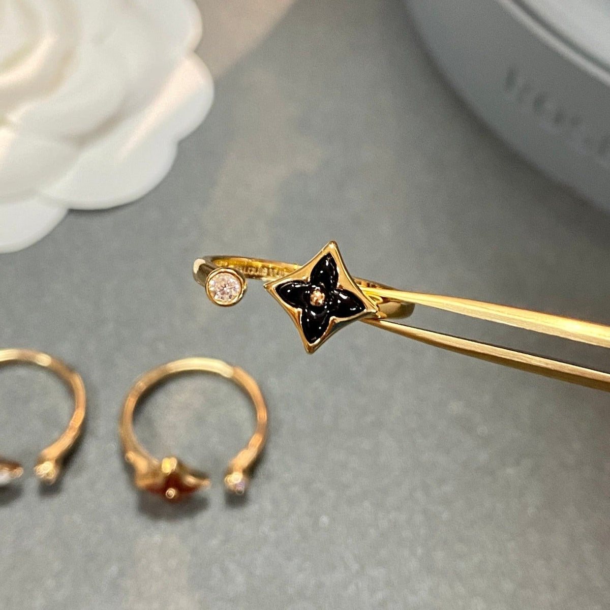 [⭐Clover Jewelry]STAR 1 DIAMOND OPEN RING