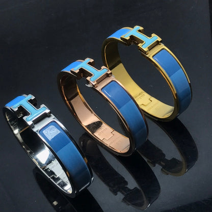 [⭐Clover Jewelry]H BRACELET BLUE RAINBOW CERAMIC