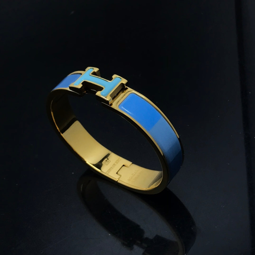 [⭐Clover Jewelry]H BRACELET BLUE RAINBOW CERAMIC