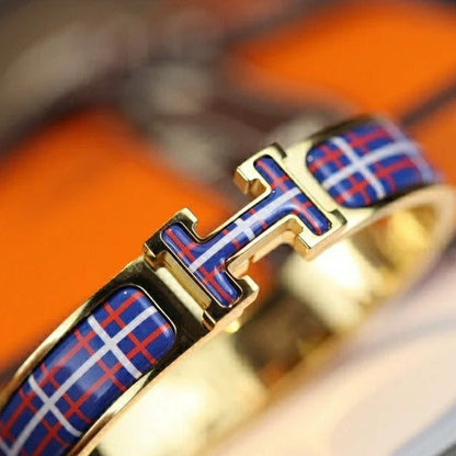 [⭐Clover Jewelry]H TARTAN BRACELET 12MM