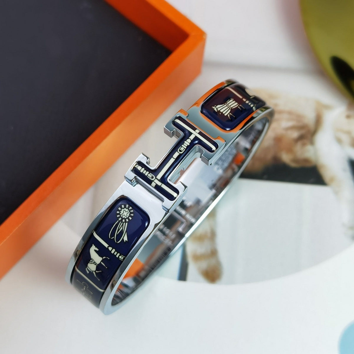 [⭐Clover Jewelry]H COUVERTURES DARK BLUE BRACELET