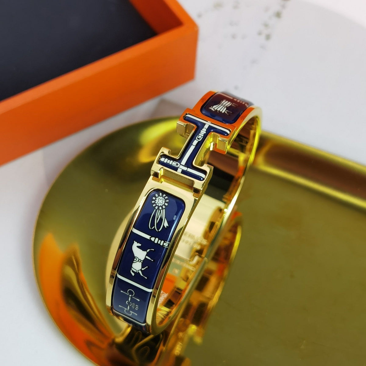 [⭐Clover Jewelry]H COUVERTURES DARK BLUE BRACELET