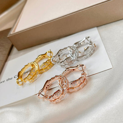[⭐Clover Jewelry]SERPENTI EARRINGS DIAMOND