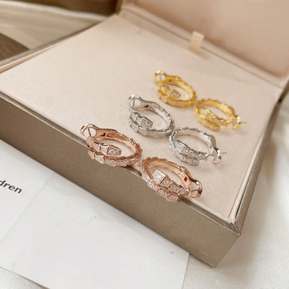 [⭐Clover Jewelry]SERPENTI EARRINGS DIAMOND