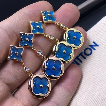 [⭐Clover Jewelry]STAR AND SUN AGATE DIAMOND EARRINGS