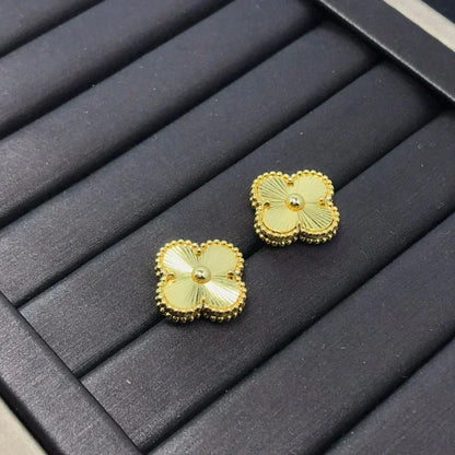 [⭐Clover Jewelry]CLOVER MINI 9.5MM LASER EARRINGS