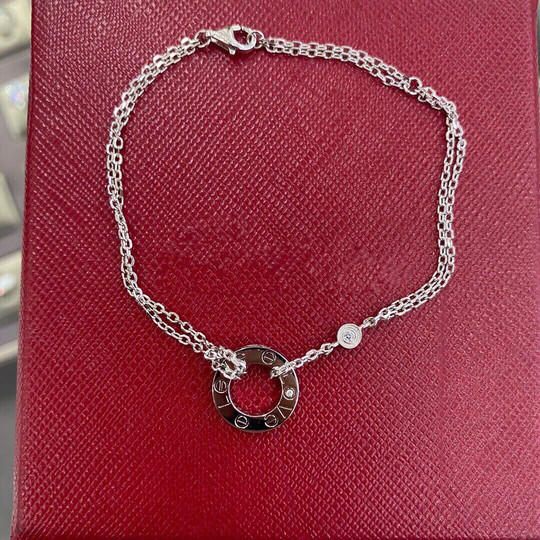 [⭐Clover Jewelry]LOVE BRACELET 2 DIAMOND