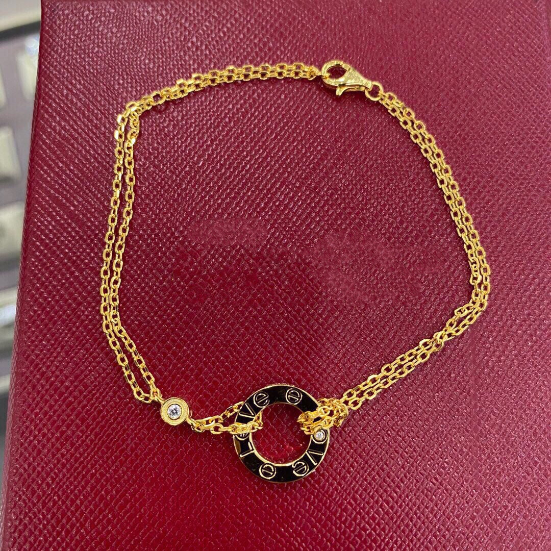 [⭐Clover Jewelry]LOVE BRACELET 2 DIAMOND