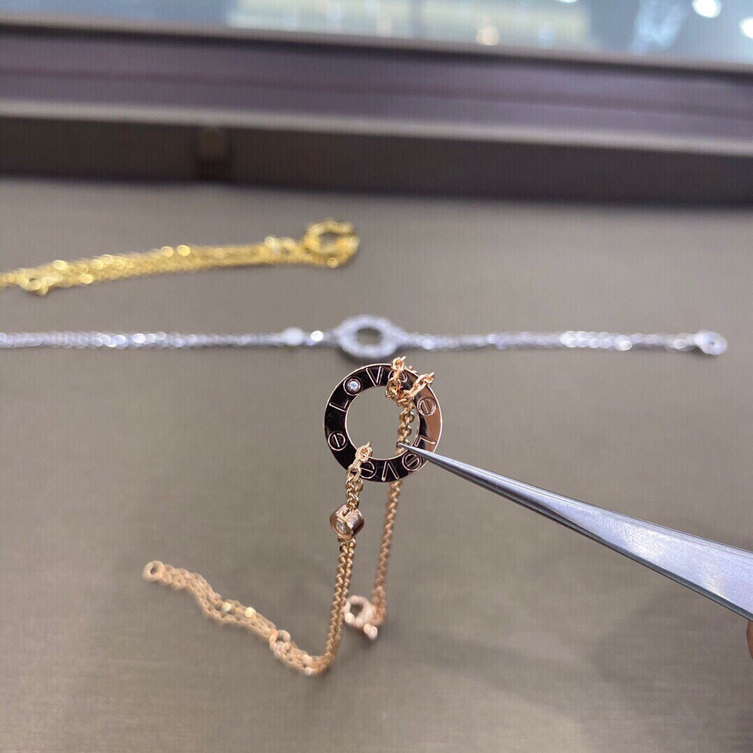 [⭐Clover Jewelry]LOVE BRACELET 2 DIAMOND