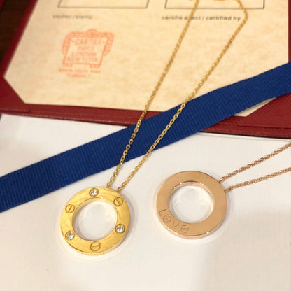 [⭐Clover Jewelry]LOVE NECKLACE 16MM 3 DIAMONDS