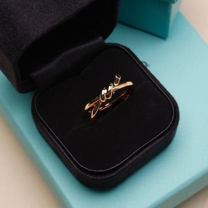 [Clover Jewelry]KNOT RING PINK GOLD