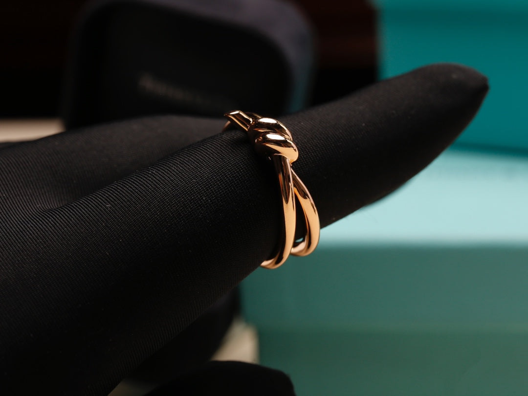 [Clover Jewelry]KNOT RING PINK GOLD