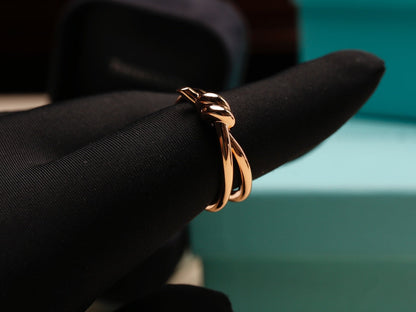 [Clover Jewelry]KNOT RING PINK GOLD