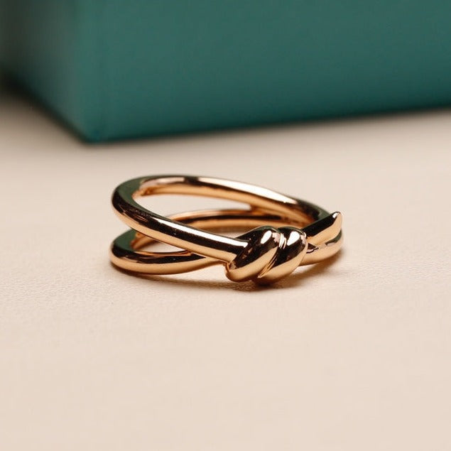 [Clover Jewelry]KNOT RING PINK GOLD