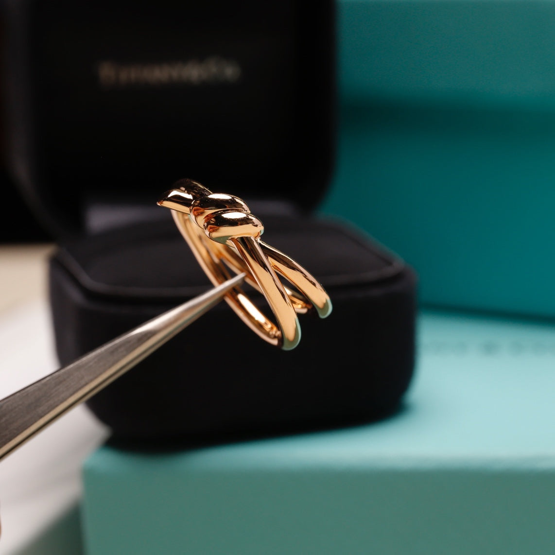 [Clover Jewelry]KNOT RING PINK GOLD